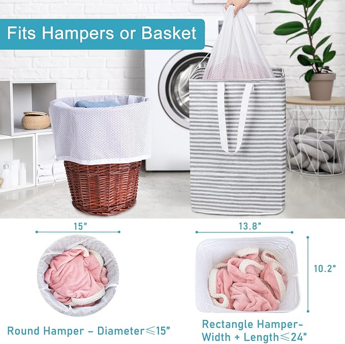 Polecasa Heavy Duty Diamond Mesh Laundry Bag, Machine Washable, Commercial Grade - Image 8