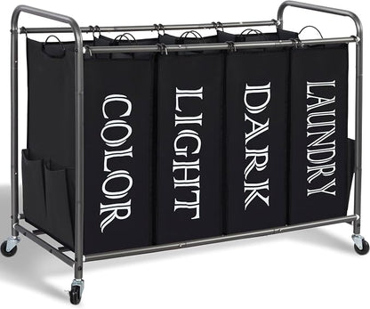 STORAGE MANIAC Laundry Sorter 4 Section, 47.8 Gal Laundry Hamper by STORAGEMANIAC