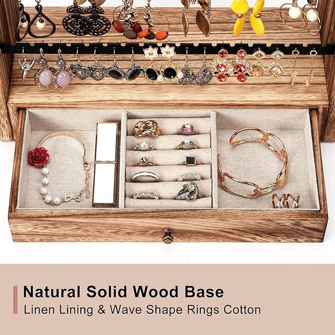 Pinzoveco Earring Organizer, 5 Layer Earring Holder Organizer - Image 4