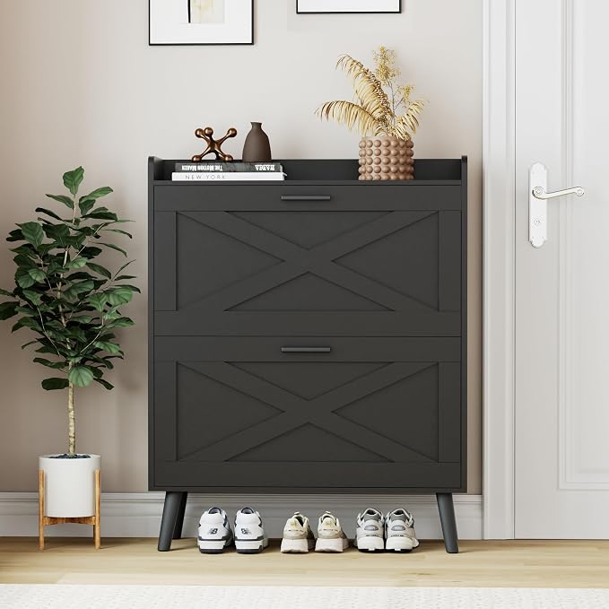 Homleke Farmhouse Shoe Storage Cabinet by Homleke