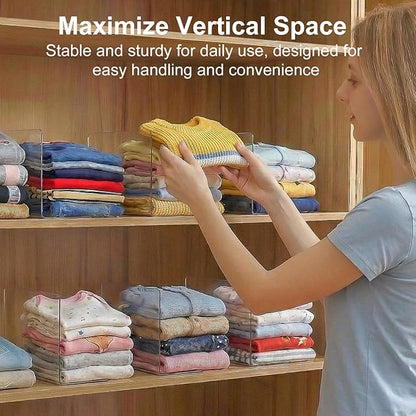 SortNStore Shelf Dividers for Closet Organization: 6" Tall x 10" Deep, Deeper - Image 4