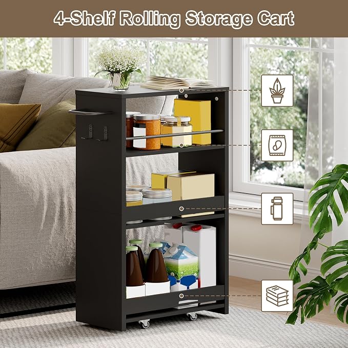 ChooChoo 4-Tier Slim Storage Cart - Image 5