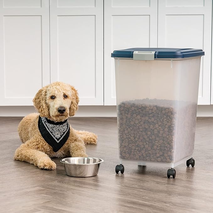 IRIS USA Dog Food Storage Container, Attachable Wheels, - Image 7