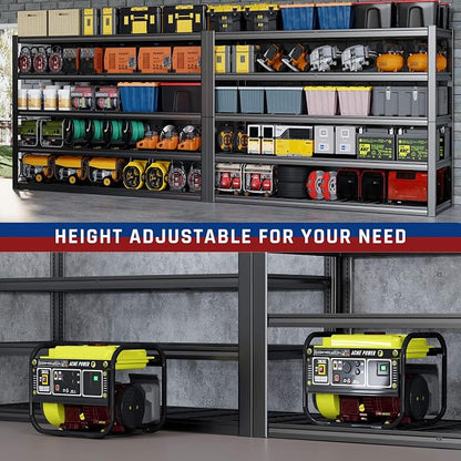 67" Wide 5-Tier Garage Shelving Unit, Heavy Duty Garage Storage Shelves - Image 5