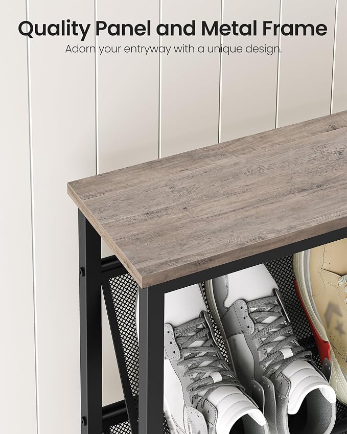 CHOEZON Shoe Rack, 4-Tier Slanted Shoe Storage Shelf, Narrow Shoe Rack - Image 7