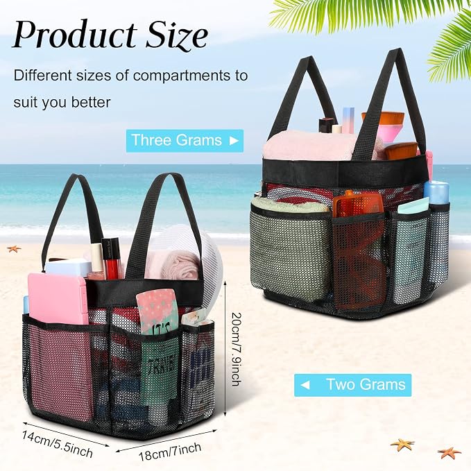 Hillban 4 Pcs Mesh Shower Caddy Portable Shower Caddy - Image 2