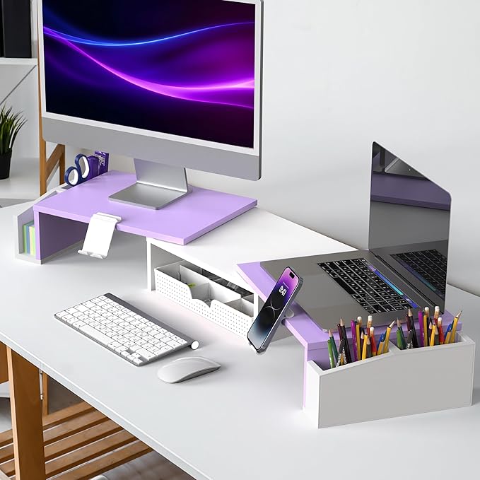 Simple Houseware Desk Dual Monitor Stand Riser - Image 6