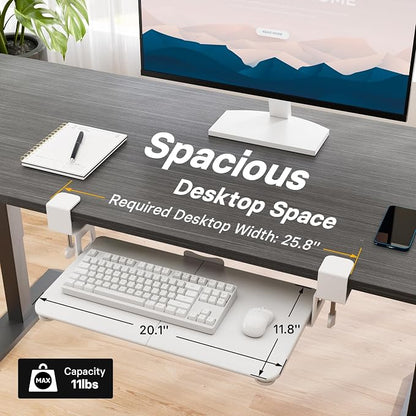 BONTEC KMT01-PJ Under Desk Keyboard Tray, Pull-Out Keyboard & Mouse Platform - Image 5