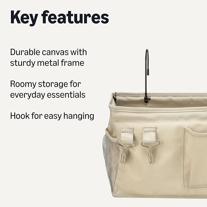 Amazon Basics Bedside Caddy Hanging Storage Organizer - Image 2
