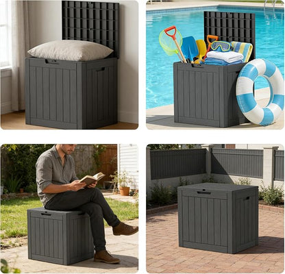 35 Gallon Resin Deck Box All Weather Outdoor Storage Box - Image 7