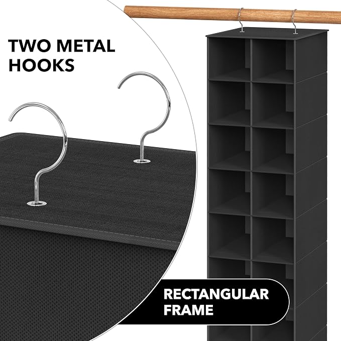 Simple Houseware 20 Section Shelves Hanging Shoes Organizer Holder - Image 6