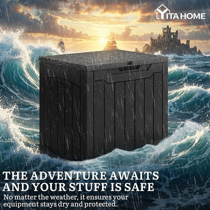 YITAHOME Outdoor Resin Storage Box 31 Gal, Water-resistant Patio Deck Box - Image 5