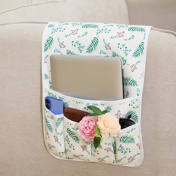 FLYILY Sofa Armrest Organizer Non-Slip Arm Chair Hanging Caddy Remote Control - Image 2