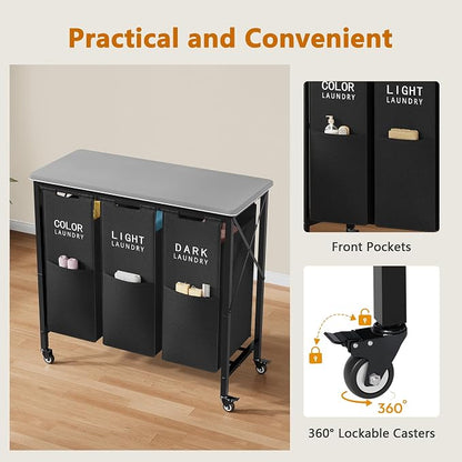 Gewudraw 3 Section Laundry Sorter - Image 6