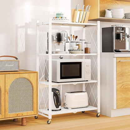 4-Tier Folding Metal Storage Rack - Image 5