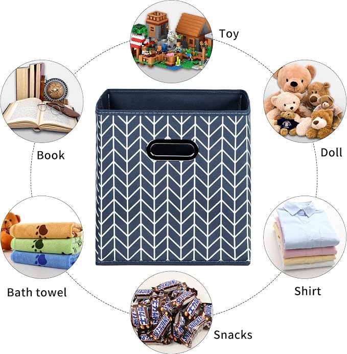 Fabric Cloth Storage Bins, Fabric Cube Organizer - Image 3
