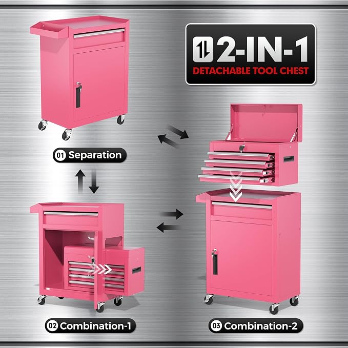 INTERGREAT 5 Drawer Tool Chest - Image 8