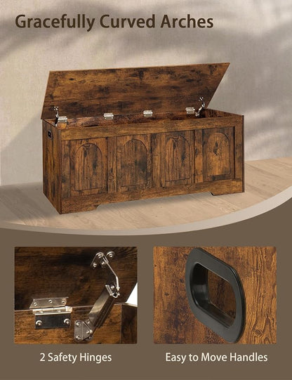 DINZI LVJ Storage Chest, 47.2" Wooden Toy Box - Image 8