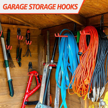 20 Pack Heavy Duty Garage Hooks, Solid Steel Wall Mount Hangers, - Image 6