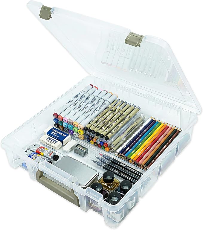 ArtBin Super Satchel 1 Compartment Box Clear Craft Organizer Storage Case by ArtBin