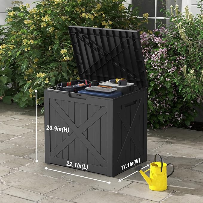 Mars Villa 31 Gallon Deck Box, Outdoor Storage Box Waterproof, Outside Resin - Image 6