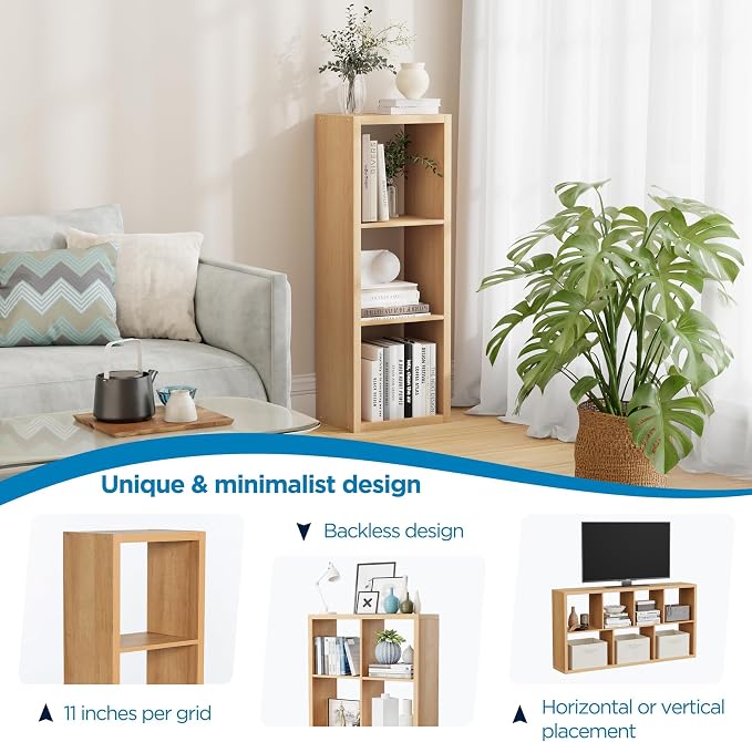3 Cube Storage Organizer Single Row, Cube Shelf - Image 6
