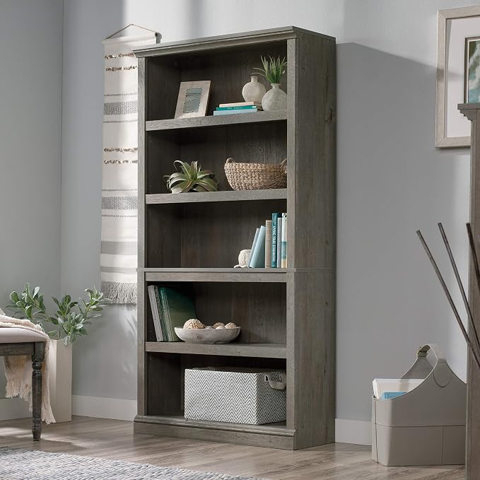 Sauder 5 Tier Book Shelf Wooden Bookcase Multipurpose Bookshelf - Image 2