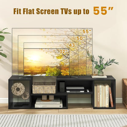 LDAILY L-Shaped TV Stand, TV Entertainment Center - Image 4