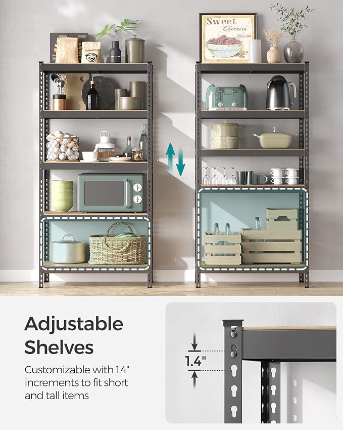 SONGMICS 5-Tier Storage Shelves, Load 2310 lb, Garage Storage, Boltless Assembly - Image 5
