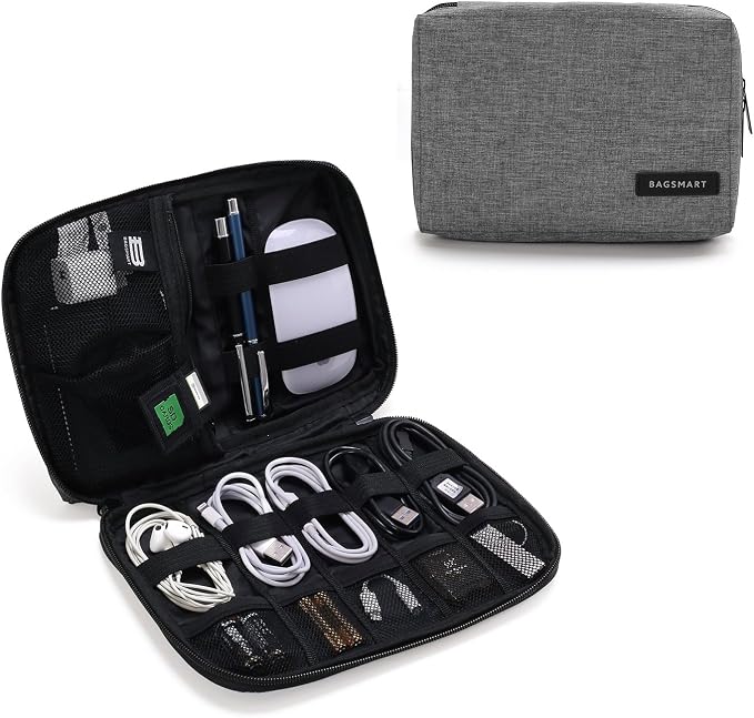 BAGSMART Electronics Organizer Travel Case, Small Cord Bag by BAGSMART