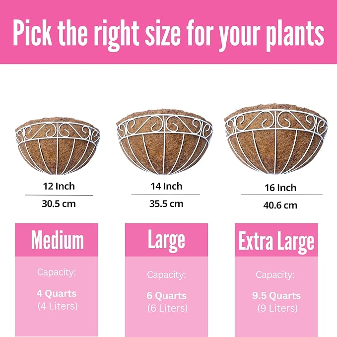 LaLaGreen Wall Mounted Flower Baskets Wall Hanging Planter - Image 5