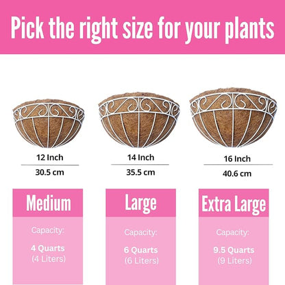 LaLaGreen Wall Mounted Flower Baskets Large Wall Hanging Planter - Image 5