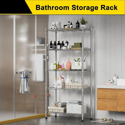 GIOTORENT 5-Wire Garage Shelving Storage Shelves, Kitchen Storage Adjustable - Image 5