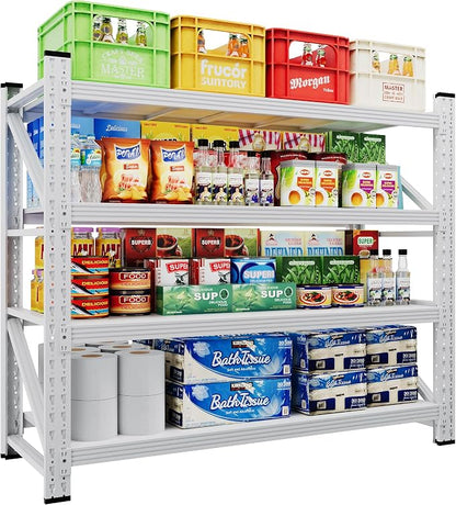 48" Wide Storage Shelves, 2000LBS Garage Shelving Heavy Duty, Standing Shelf by LISSIMO