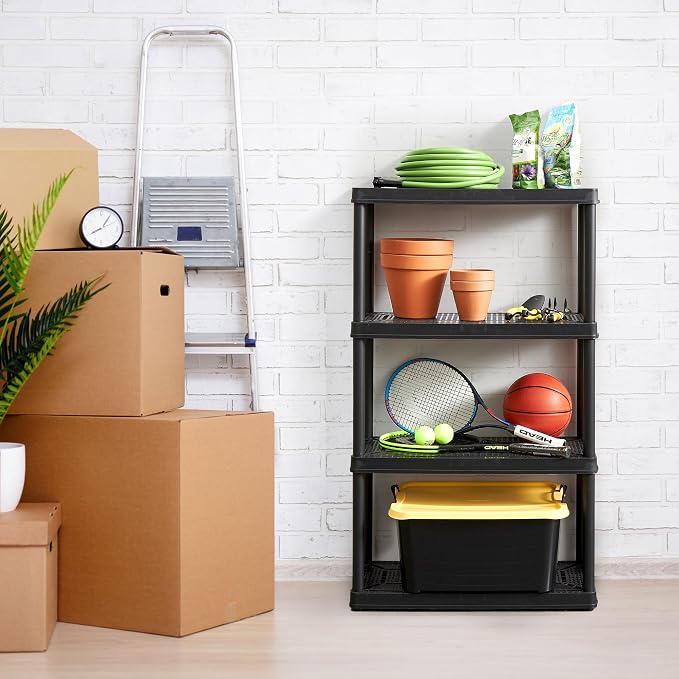Gracious Living 3 Pack XL Heavy-Duty Storage Shelves, Knect-A-Shelf 4-Shelf - Image 5