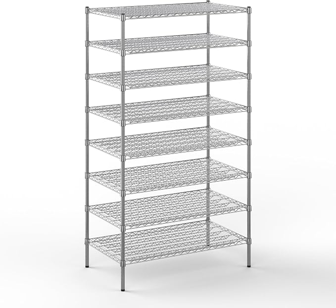 24" Deep x 42" Wide x 74" Height Wire Shelving Kit | 8-Tier | NSF Commercial by Regal+Altair