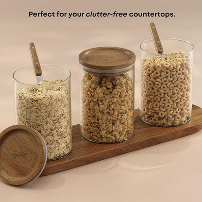 JoyJolt Holden 32oz Stackable Glass Storage Containers - Image 3