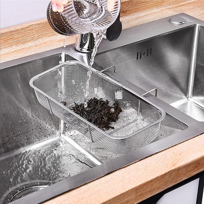 Sink Drain Strainer Basket, Stainless Steel Side Hanging Kitchen Food Waste - Image 2