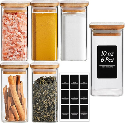 ComSaf 6Pcs 10 oz Large Spice Jars by ComSaf