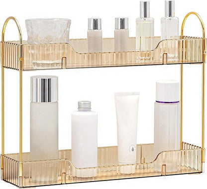 Bathroom Countertop Organizer, 2-Tier Slim Vanity Storage Rack - Image 5