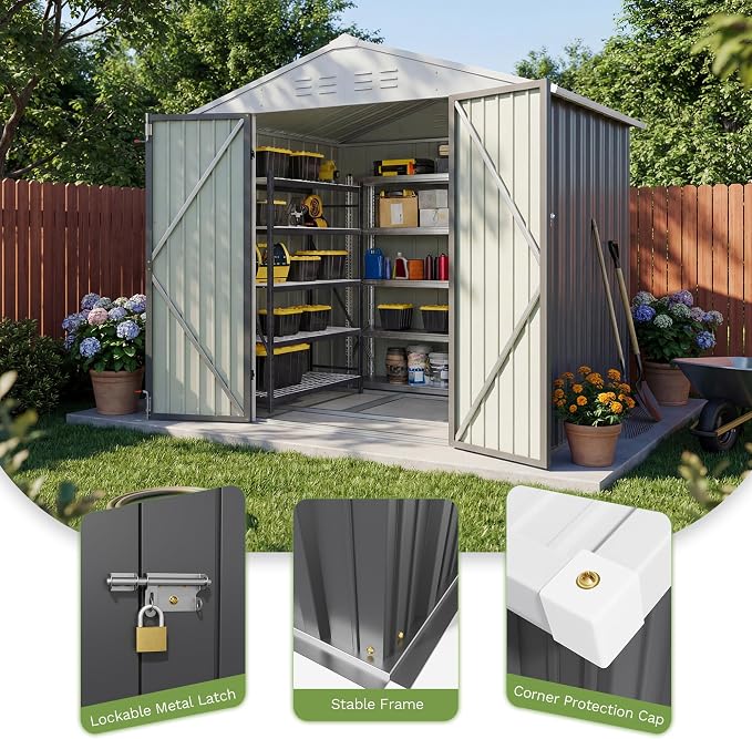 Patiowell 6x4 FT Outdoor Storage Shed - Image 5