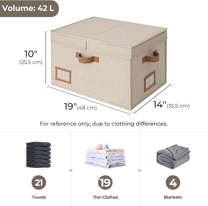 StorageWorks Large Clothes Storage Bins, Fabric Boxes - Image 2