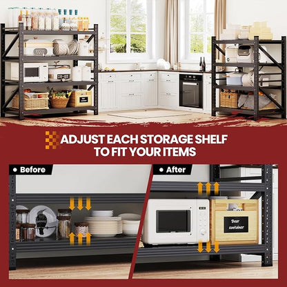 48" Wide Storage Shelving Unit, 2000 lbs Capacity Heavy Duty Garage Shelving - Image 5