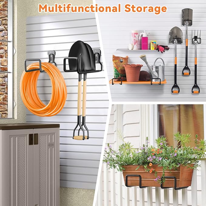 Hose Holder Stand Wall Mount, Metal Water Pipe Tube Hooks Rack - Image 5