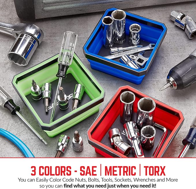 SANDOR Collapsible Magnetic Parts Tray Set - Image 6