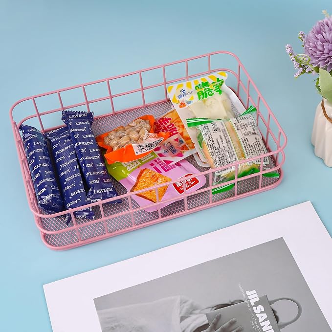 Black Metal Wire Cabinet Organizer Storage, Iron Grid Storage, Tray Net Basket - Image 5