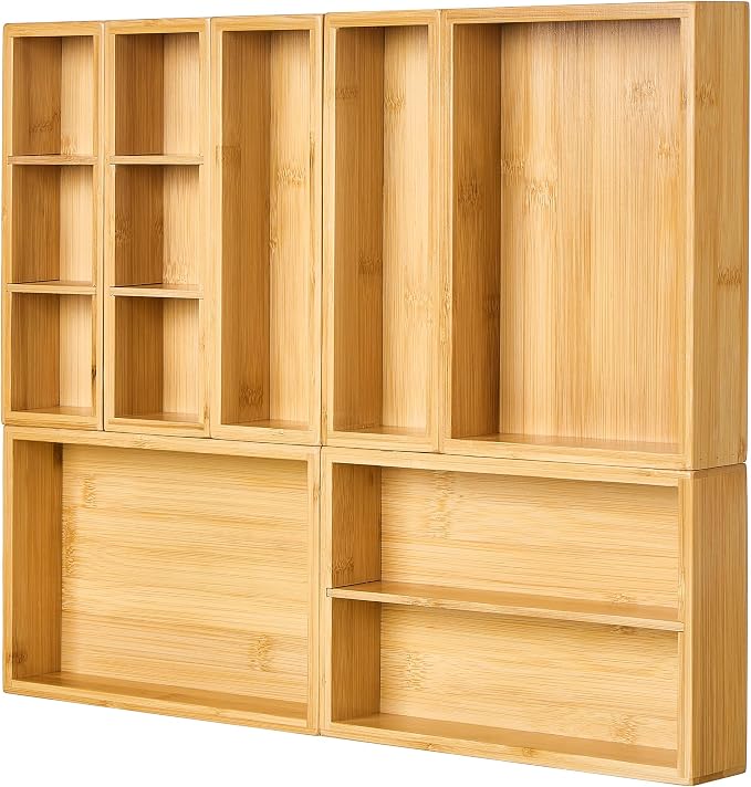 Vtopmart Bamboo Drawer Organizer Boxes by Vtopmart