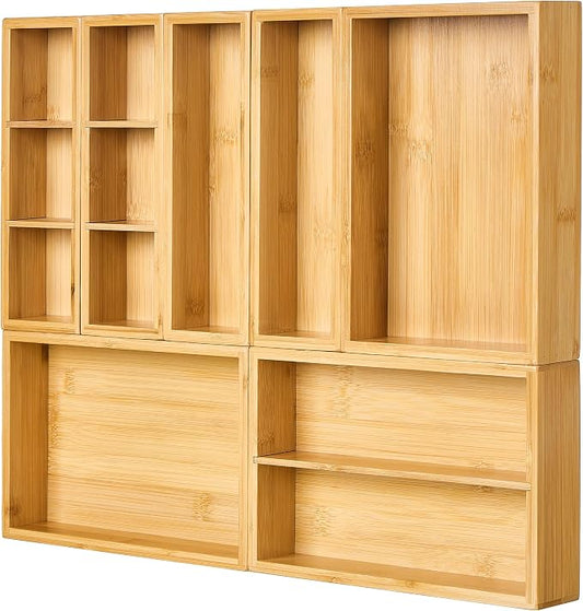 Vtopmart Bamboo Drawer Organizer Boxes by Vtopmart
