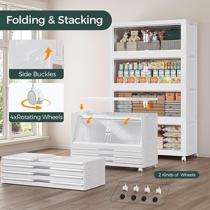 540QT Extra Large Stackable Storage Bins - Image 4