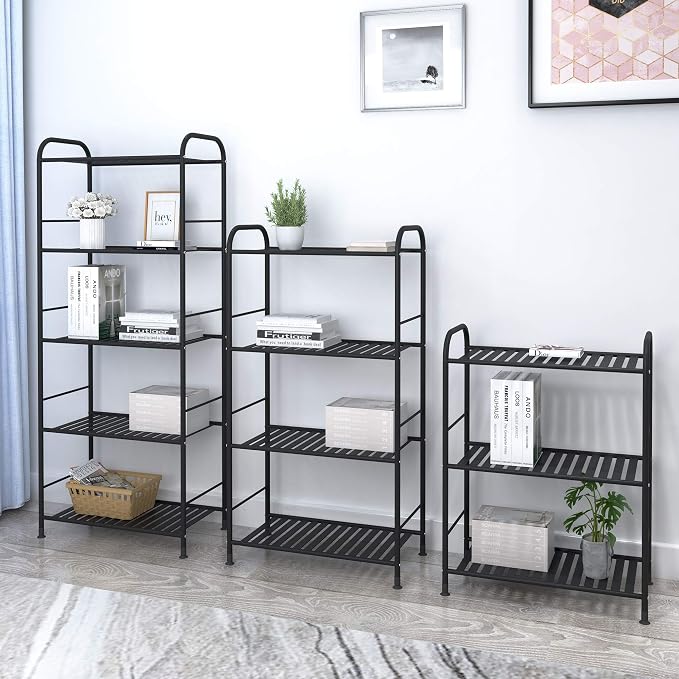 JSB 3-Tier Adjustable Shelving Unit, Heavy Duty Storage Rack Organizer Metal - Image 5